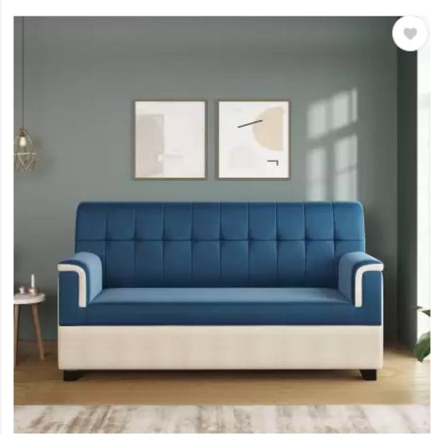 SS CRAFTMAKERS Wood Fabric 3 Seater  Sofa