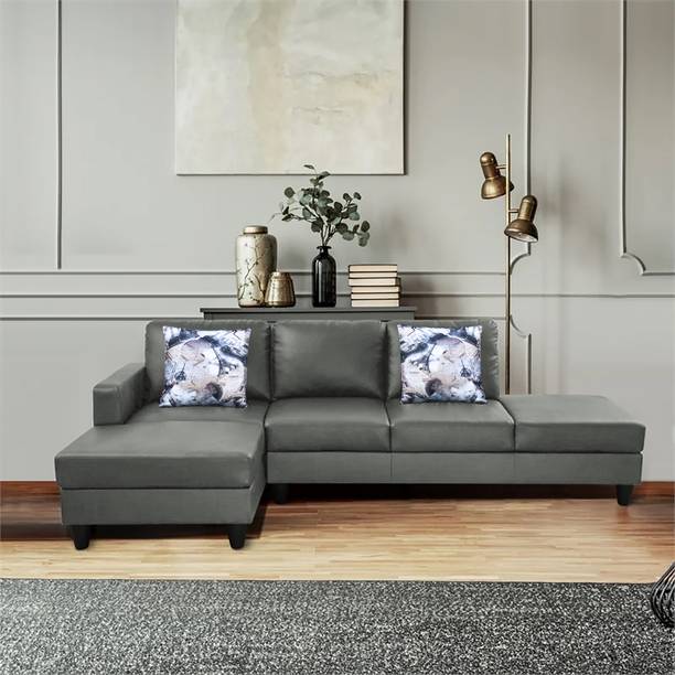 ARRA Ruby Left Facing 3 Seater + Lounger L Shaped Corner Sofa Leatherette 5 Seater  Sofa