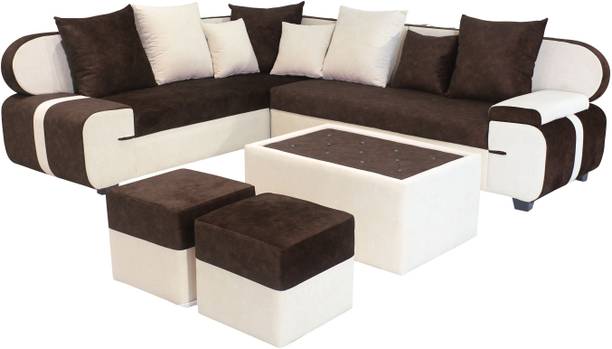 Furniture Yard Zoe L Shaped Fabric 7 Seater  Sofa