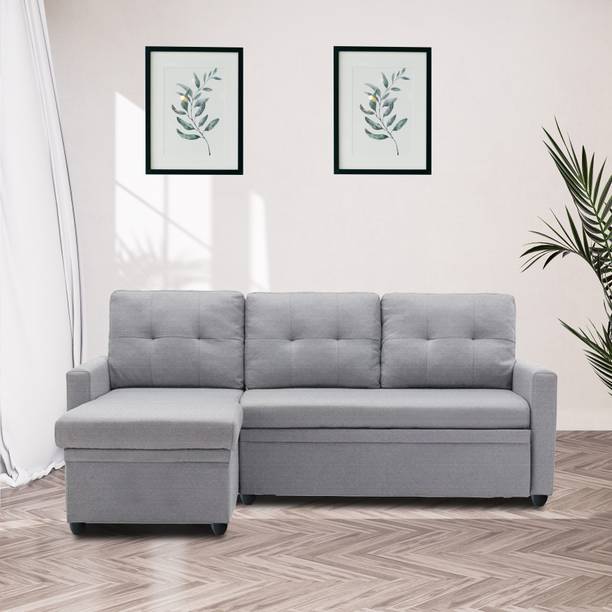 Cozyheaven Josepha 3 Seater L Shaped Sofa Set for Living Room Fabric 3 Seater  Sofa