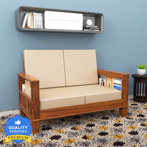 Kendalwood Furniture Solid Wooden set for living Room Furniture Fabric 2 Seater  Sofa
