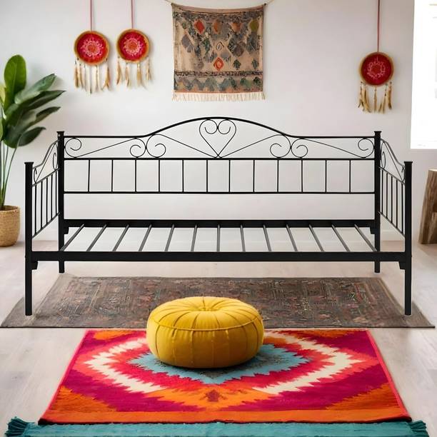Vibrant Interior Etnah Black (6x2) Fabric 3 Seater  Sofa