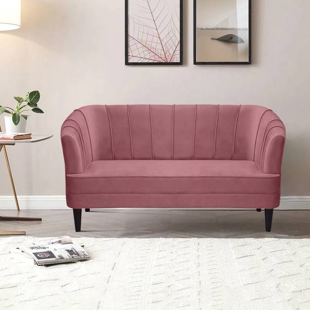 ARRA Oslo Two Seater Velvet Fabric Sofa Fabric 2 Seater  Sofa
