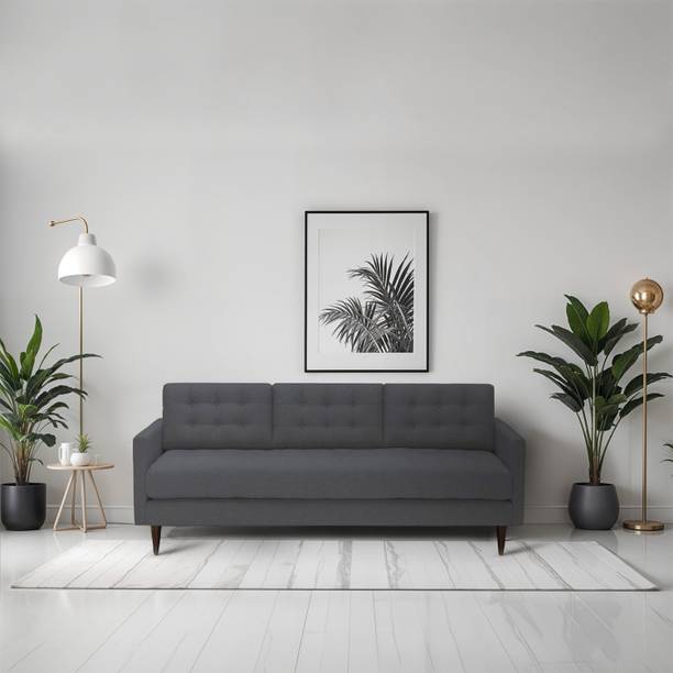 Jeometri Indus Three Seater Sofa For Living Room | Perfect Blend of Elegance & Comfort Fabric 3 Seater  Sofa