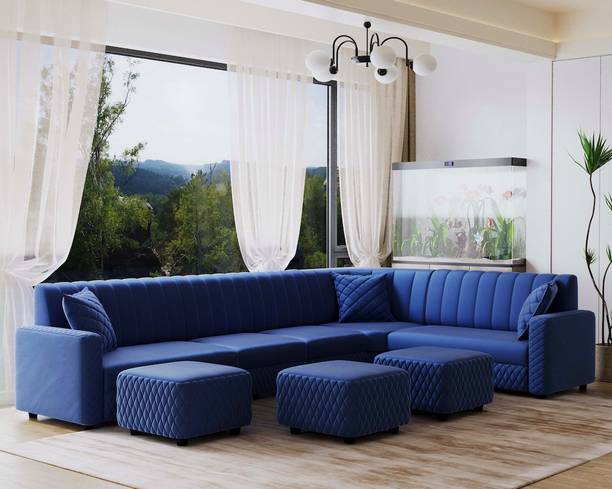 RM HOME Oliver Fabric 10 Seater  Sofa