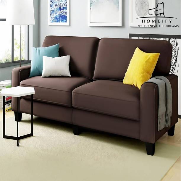Homeify Nirvan 3 Seater Fabric Upholstered Sofa Set Fabric 3 Seater  Sofa