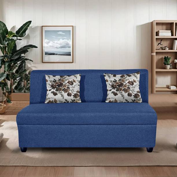 Vansh Furniture ARMLESS Fabric 2 Seater  Sofa