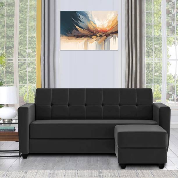 Vansh Furniture Premium Quality Velvet Fabric 4 Seater Sofa