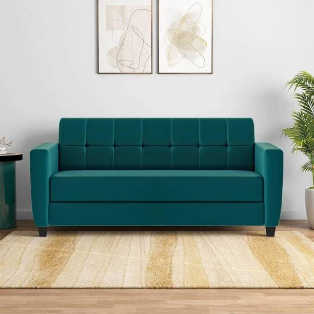 DMKDecor Person Modern Upholstered Sofa Couch with PVC Legs Half-leather 2 Seater  Sofa