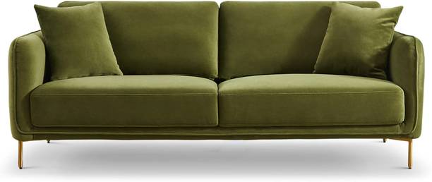 Thelevel Olive Luxe 🌿✨ 3 Leatherette 3 Seater  Sofa