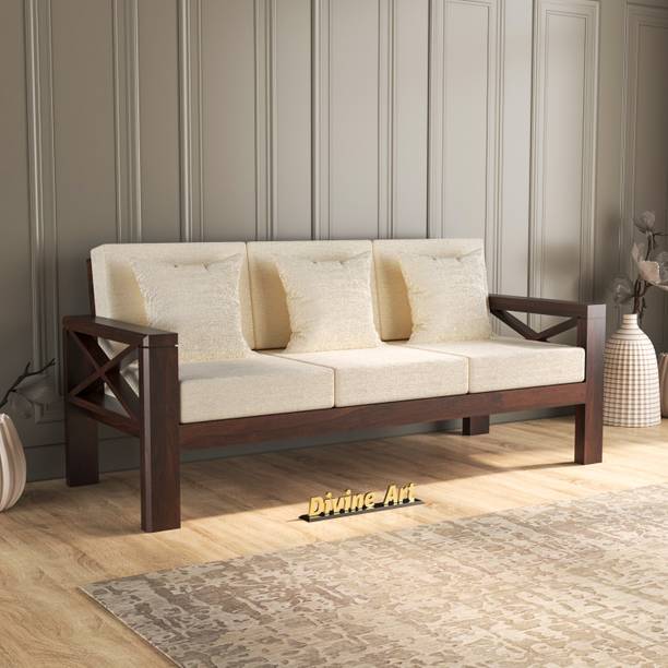 Divine Arts 3 Seater Sofa For Living, Waiting Room/ Office Fabric Fabric 3 Seater  Sofa