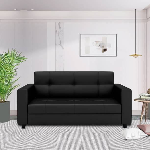Flipkart Perfect Homes Akron Leatherette 3 Seater  Sofa