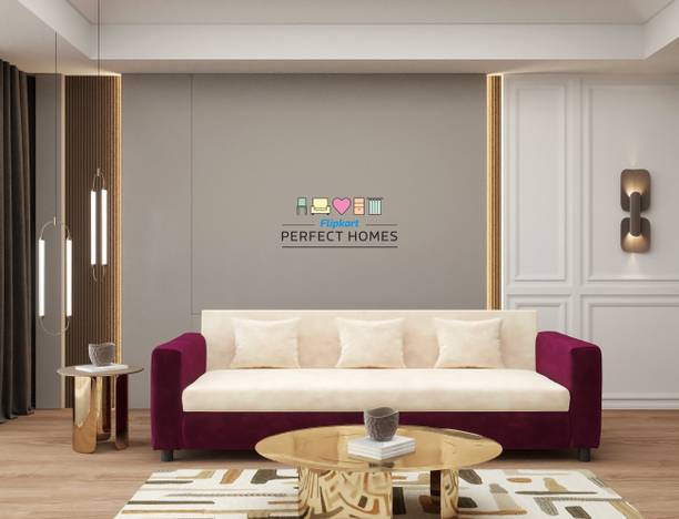 फ्लिपकार्ट परफेक्ट होम्स Crete Velvet Soft कपड़ा सोफ़ा