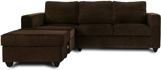 Wakefit Napper 2 Seater + Right Aligned Chaise Fabric 4 Seater  Sofa