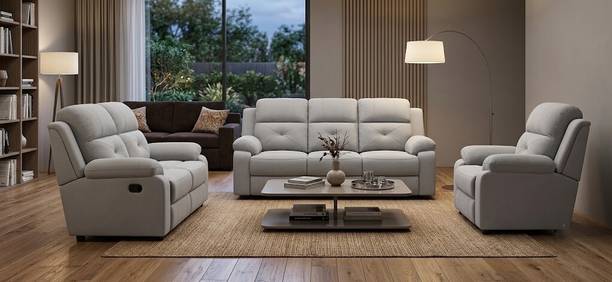 SSKSOFAWORLD 3+1+1 seater high back sofa set modern upholstered couch set Fabric 5 Seater Sofa