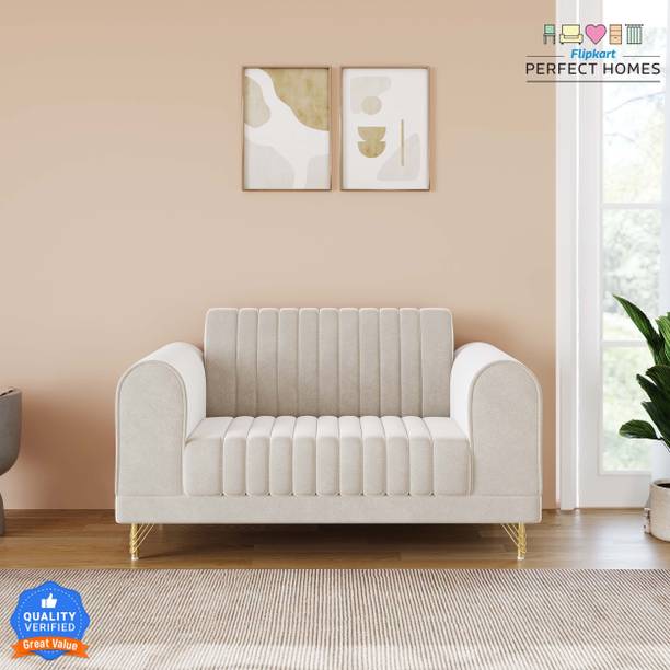 Flipkart Perfect Homes Interio Crafted To Seat Three With Ease Fabric 2 Seater  Sofa