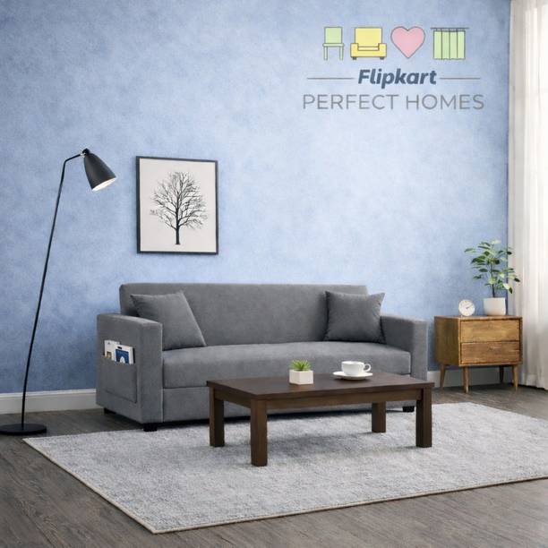 Flipkart Perfect Homes Zeno Premium Velvet Fabric | Premium Comfort 2-Seater Sofa Set | 1-Year Warranty Fabric 2 Seater  Sofa