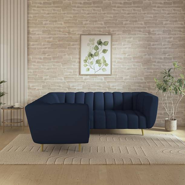 Wakeup India Mushy Pocket Spring Cushion Sofa 5 Seater Fabric Sectional RHS L Shape Sofa Set Fabric 5 Seater  Sofa