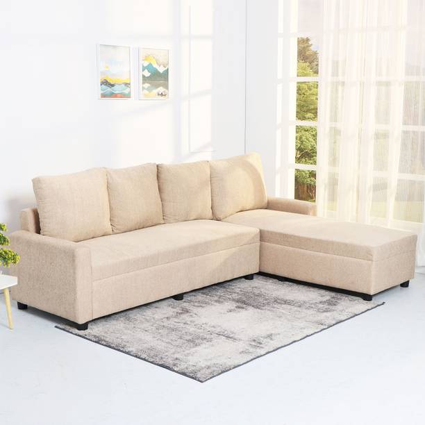 Flipkart Perfect Homes Porto L Shape Fabric 6 Seater  Sofa