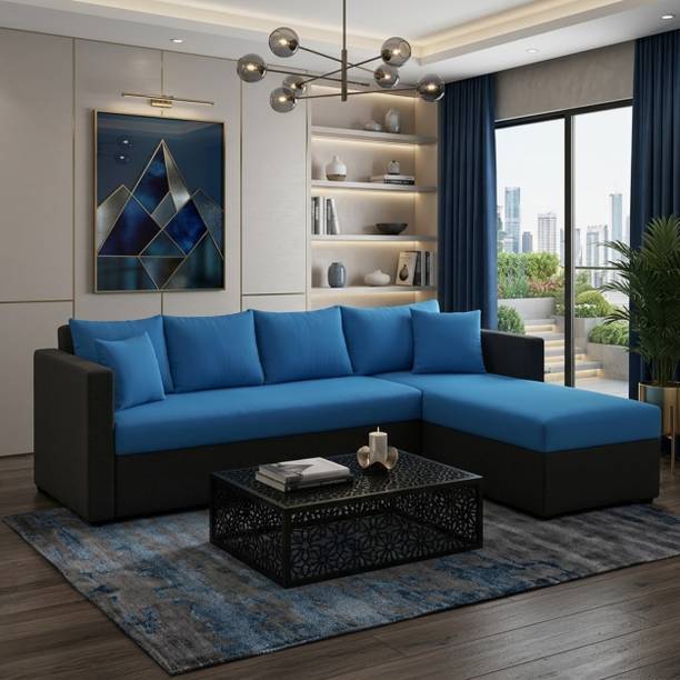 Flipkart Perfect Homes Premium Quality L Shape RHS Velvet Fabric 6 Seater  Sofa