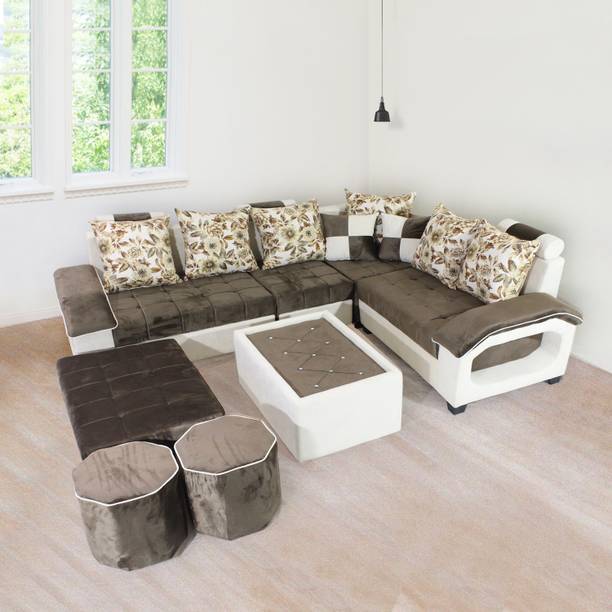 Urban Daily Ventura L-Shape Fabric 9 Seater  Sofa