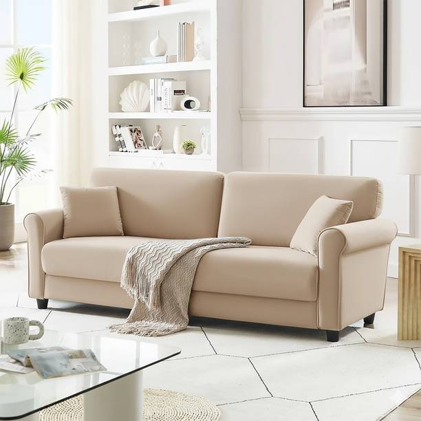 Homeify Blos 3 Seater Modern Comfy Sofa Set for Living Room Fabric 3 Seater  Sofa