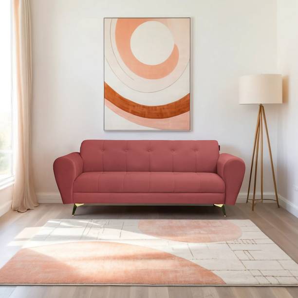 Seventh Heaven Milan Icon 3 Seater Sofa, Extra Spacious, Plush Suede Fabric 3 Seater  Sofa