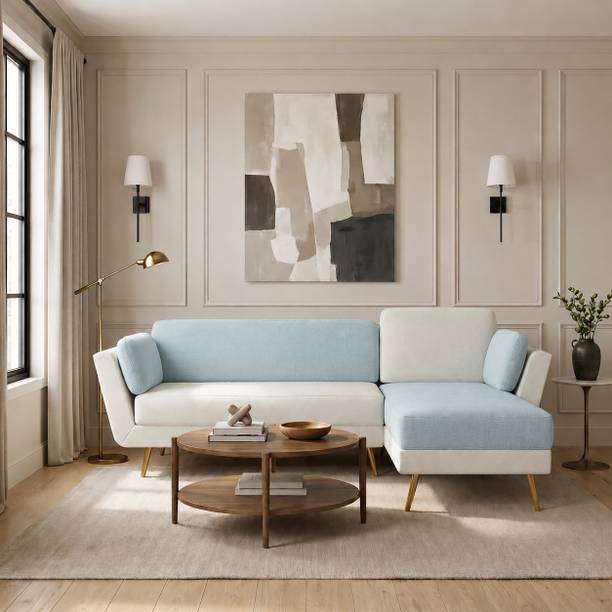 MagickHome Nuvola Sectional Premium Latex Fabric 4 Seater  Sofa