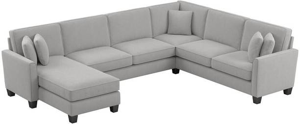 Torque Moscow 7 Seater U Shape Fabric Sofa For Living Room - (LHS, Grey) Fabric 7 Seater Sofa