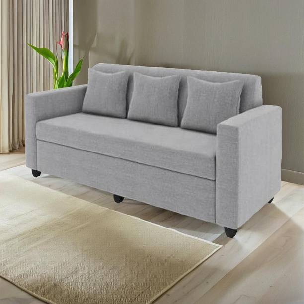 TIRTHANKARA Fabric 3 Seater  Sofa