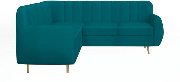 Wakeup India Hazy Pocket Spring Cushion Sofa Set 5 Seater Fabric RHS L Shape Sofa Fabric 5 Seater  Sofa