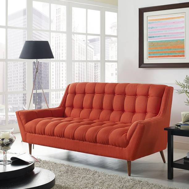India wood mart Wooden Sofa Chaise Longue for Your Bedroom, Living Room and Loving Spaces Leather 3 Seater  Sofa