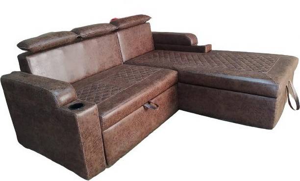 Aftab Half-leather 3 Seater  Sofa