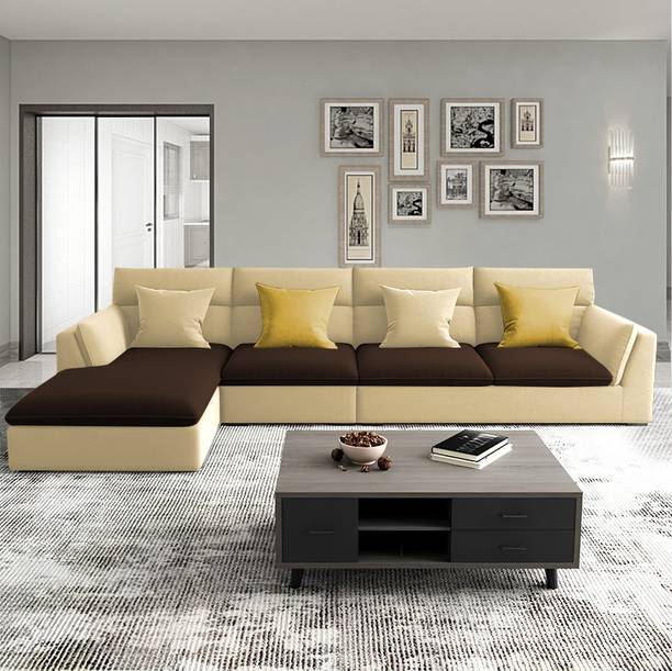 Casaliving Delton Fabric 6 Seater  Sofa