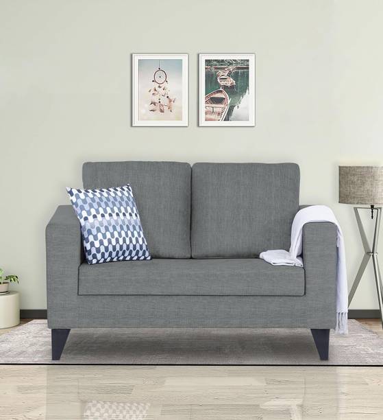 DMK Solid Wood Framed Upholstered Two Seater Fabric Sofa For Living Room | Office | Fabric 2 Seater  Sofa