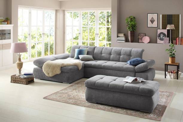 fabrique Elementra L Shape RHS Fabric 5 Seater  Sofa