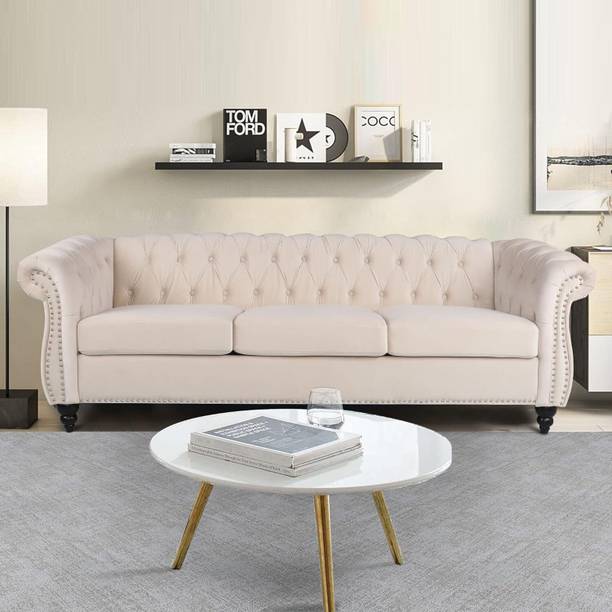 DMK Fully Upholstered Three Seater Fabric Recliner For Living Room/ Office | Fabric 3 Seater  Sofa