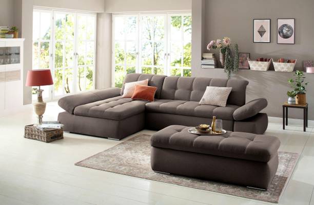 fabrique Elementra L Shape RHS Fabric 5 Seater  Sofa