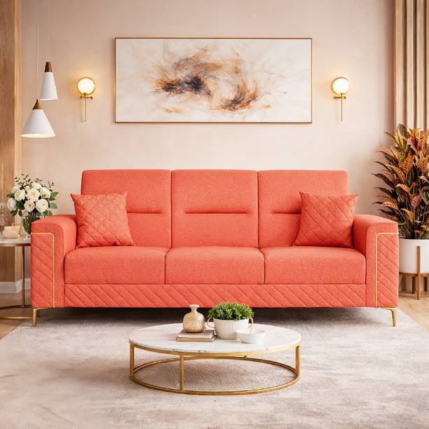 Centuary Velveteen Living Room Sofa Suede Water Resistant Fabric 3 Seater  Sofa