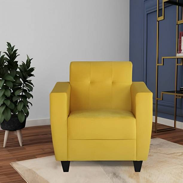 Carftjar Fully Upholstered One Seater Sofa For Living Room , Bed Room , Office , Cafe Fabric 1 Seater  Sofa