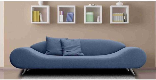 Soul Light Art Velvet 3-Seater Settee Sofa Diwan Chase Lounge for Loving Space Blue Solid Wood 3 Seater Sofa