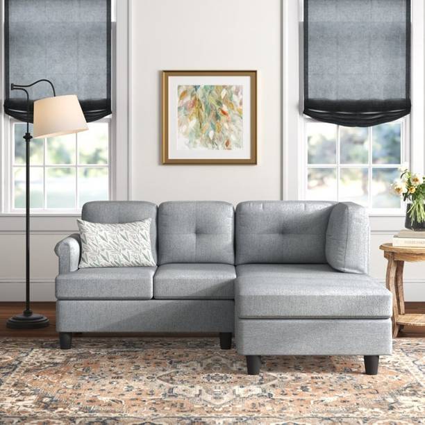 Apostate Cassius 3 Seater L-Shaped Sectional Sofa For Living Room Fabric 3 Seater  Sofa