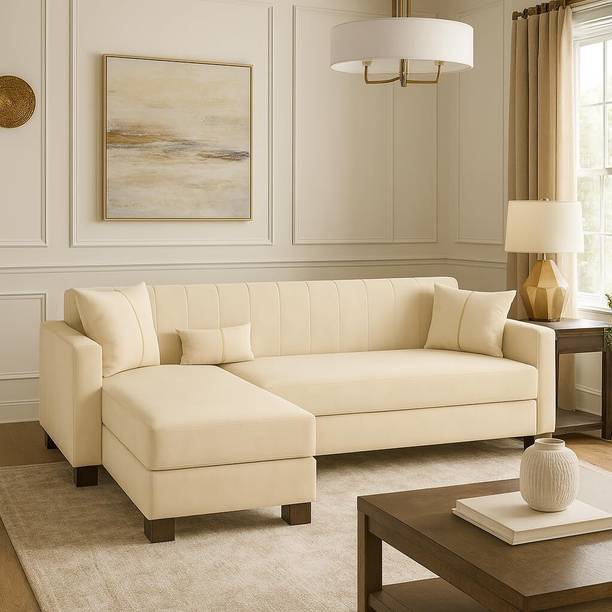 FURNY Fabric 4 Seater  Sofa