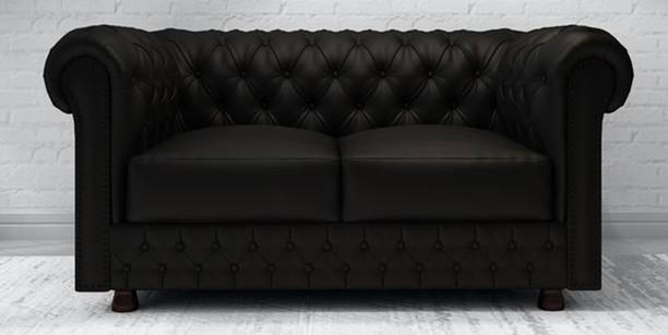 Artesia "Elegant Buttoned Back Two-Seater Sofa - For Living Room & Home Office" Leatherette 2 Seater  Sofa