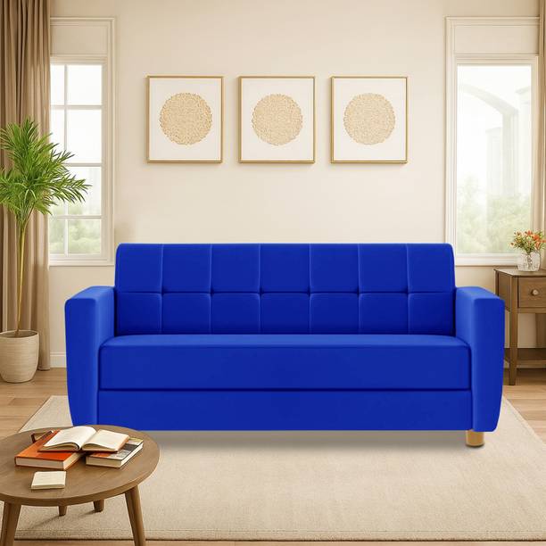 Flipkart Perfect Homes Wooden Sofa 3 Seater For Living Room & Office Fabric 3 Seater  Sofa