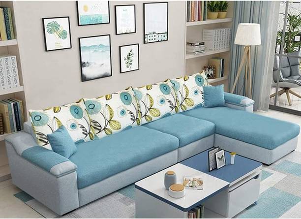 Blisscraft Roman 6 Seater RHS Fabric L Shape Sofa Set Fabric 6 Seater  Sofa