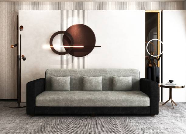 Mfur Molfino Fabric Sofa with Cushions for Living Room Office & Hotel Furniture Fabric 3 Seater  Sofa