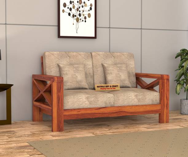 NATRAJ ART & CRAFT Fabric 2 Seater  Sofa