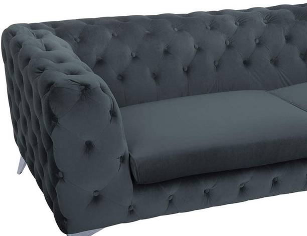 Smarts collection Chesterfield Sofa for Living Room , Hall & Bedroom , Fabric 3 Seater  Sofa