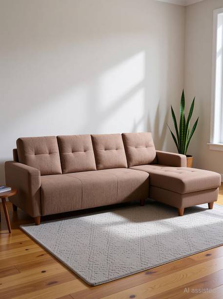 Sleepyhead Yolo Designed by Duroflex - Premium Plush 3 Layer Cushioning, Anti-Sag Comfort Fabric 5 Seater Sofa